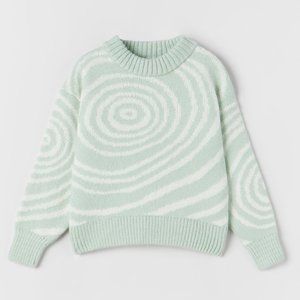 ZARA GRIL PSYCHEDELIC KNIT SWEATER